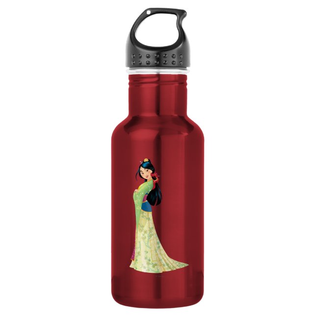 Mulan and Mushu Water Bottle (Front)