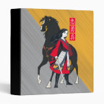 Mulan Beside Black Wind Illustration 3 Ring Binder