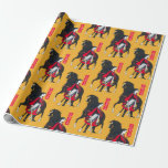 Mulan Beside Black Wind Illustration Wrapping Paper