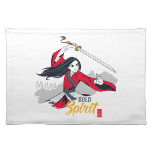 Mulan "Bold Spirit" Illustration Cloth Placemat
