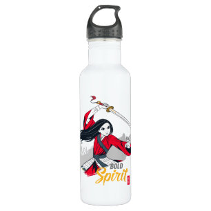 Mulan "Bold Spirit" Illustration Stainless Steel Water Bottle