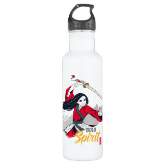 Mulan "Bold Spirit" Illustration Stainless Steel Water Bottle