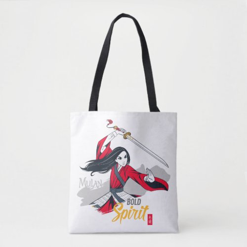 Mulan Bold Spirit Illustration Tote Bag
