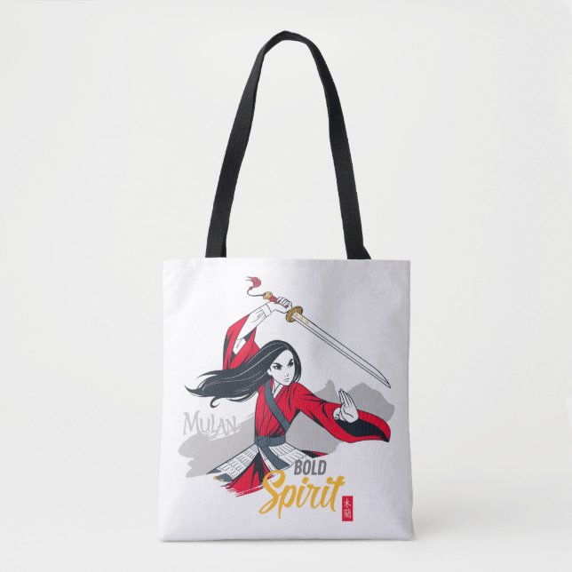 Mulan "Bold Spirit" Illustration Tote Bag (Front)
