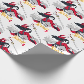 Mulan "Bold Spirit" Illustration Wrapping Paper | Zazzle