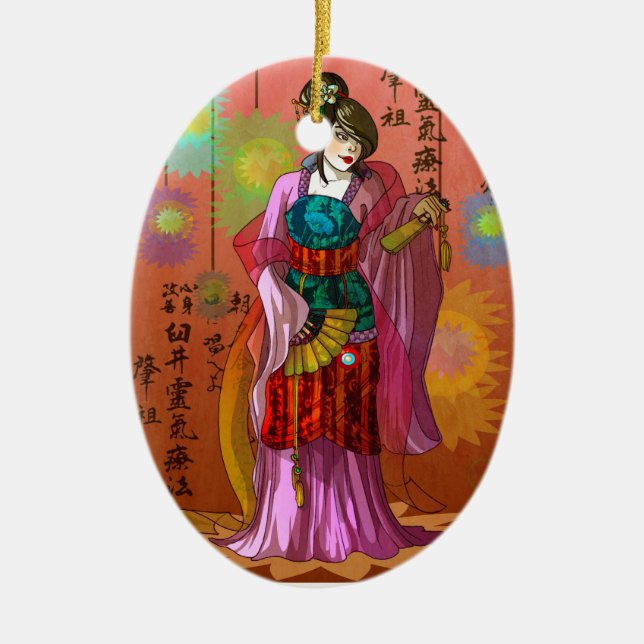 Mulan Ceramic Ornament (Front)