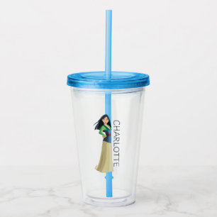 Mulan Courage in Every Step Acrylic Tumbler