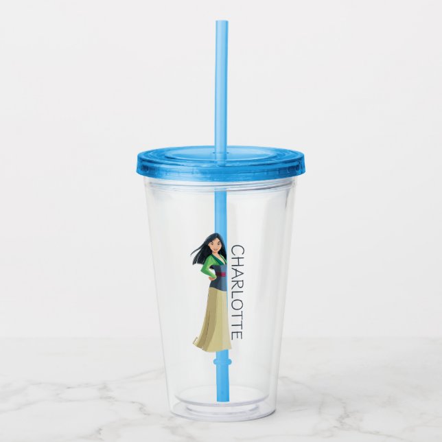 Mulan Courage in Every Step Acrylic Tumbler (Front)