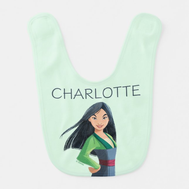 Mulan Courage in Every Step Baby Bib (Front)