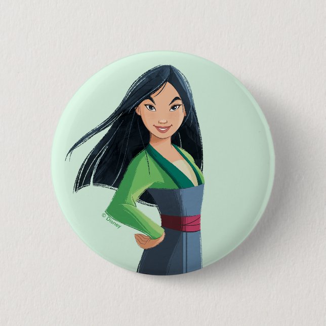 Mulan Courage in Every Step Button (Front)