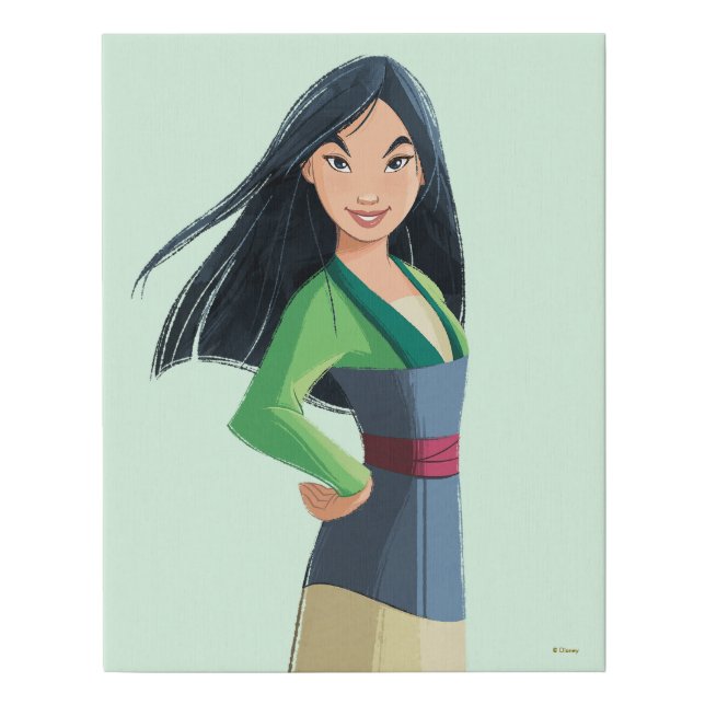Mulan Courage in Every Step Faux Canvas Print (Front)