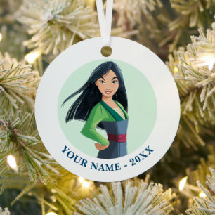 Mulan Courage in Every Step Metal Ornament