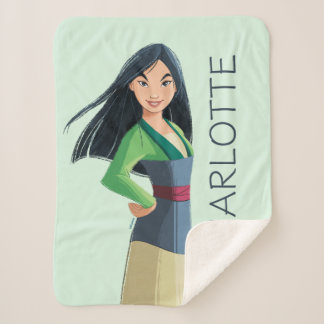 Mulan Courage in Every Step Sherpa Blanket