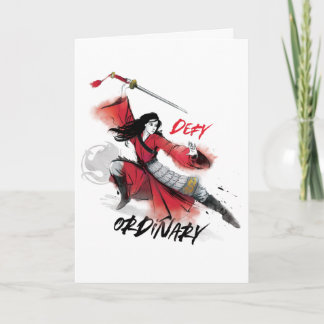 Mulan "Defy Ordinary" Watercolor Card
