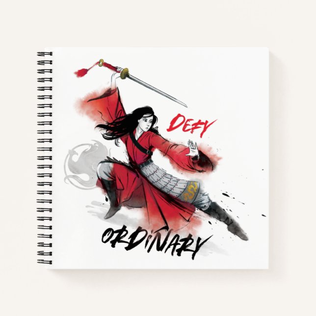 Mulan "Defy Ordinary" Watercolor Notebook (Front)