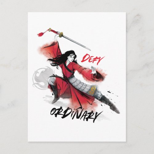 Mulan Defy Ordinary Watercolor Postcard