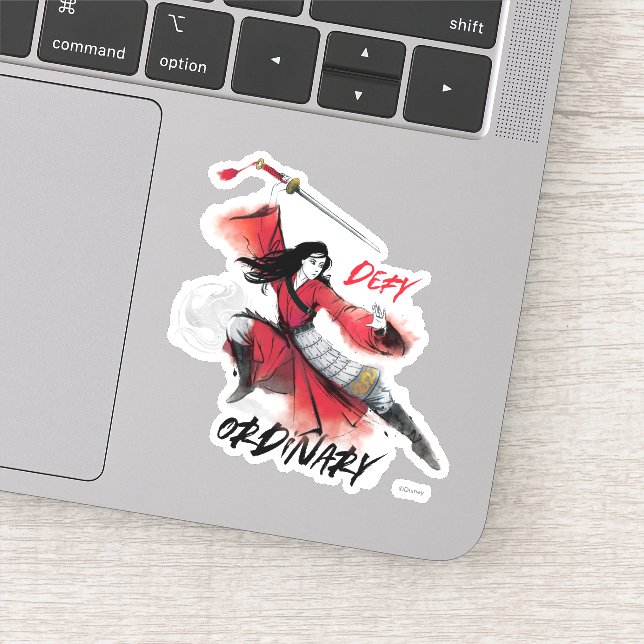 Mulan "Defy Ordinary" Watercolor Sticker (Detail)