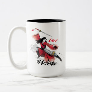 Mulan "Defy Ordinary" Watercolor Two-Tone Coffee Mug