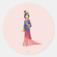 Mulan Dress Classic Round Sticker