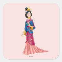Mulan Dress Square Sticker