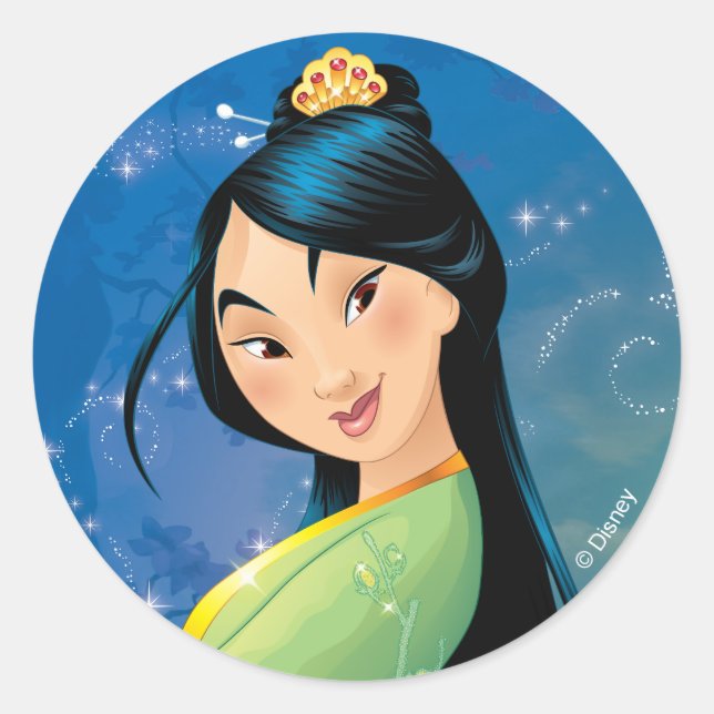 Mulan | Fearless Dreamer Classic Round Sticker (Front)