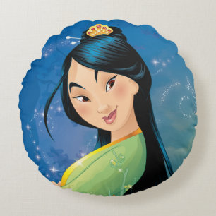 Mulan   Fearless Dreamer Round Pillow