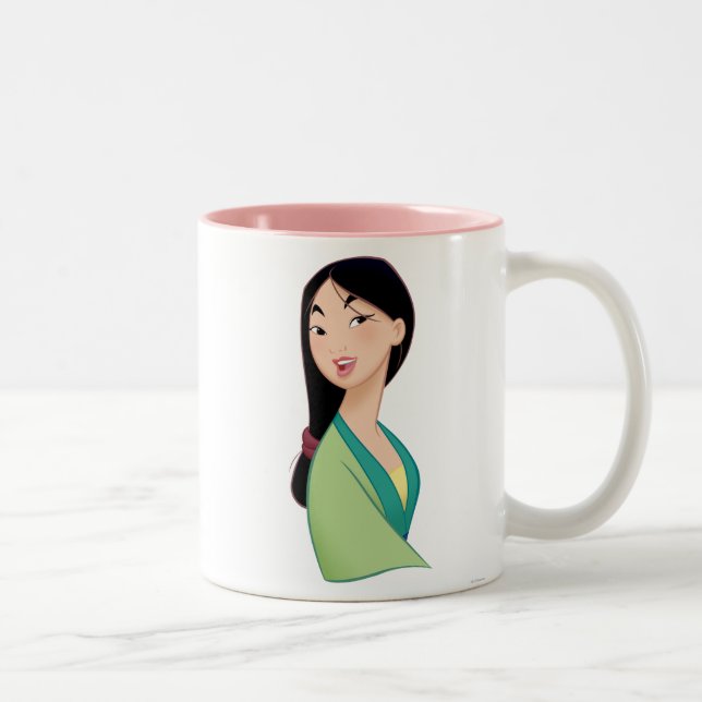 Mulan Head Turned Two-Tone Coffee Mug (Right)