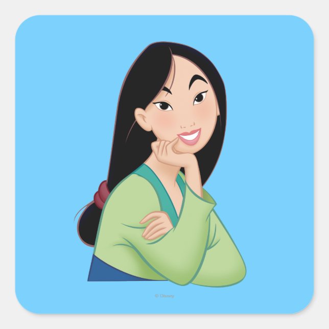 Mulan Headshot Square Sticker (Front)