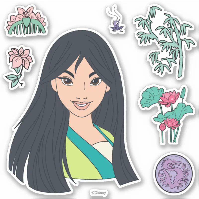 Mulan Icons Sticker (Front)