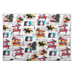 Mulan Illustrated Panels Pattern Cloth Placemat