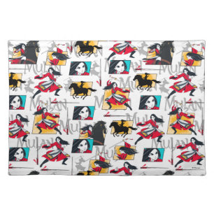 Mulan Illustrated Panels Pattern Cloth Placemat