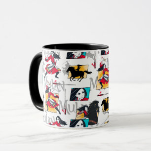 Mulan Illustrated Panels Pattern Mug