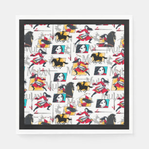 Mulan Illustrated Panels Pattern Napkins