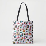 Mulan Illustrated Panels Pattern Tote Bag