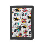 Mulan Illustrated Panels Pattern Trifold Wallet