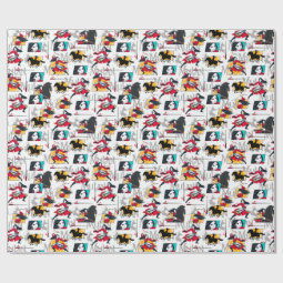 Mulan Illustrated Panels Pattern Wrapping Paper | Zazzle