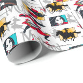 Mulan Illustrated Panels Pattern Wrapping Paper | Zazzle