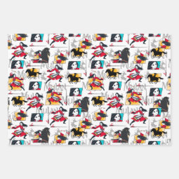 Mulan Illustrated Panels Pattern Wrapping Paper Sheets | Zazzle