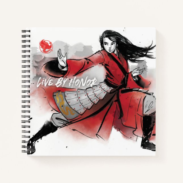 Mulan "Live By Honor" Watercolor Notebook (Front)