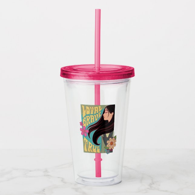 Mulan | Loyal Brave True Acrylic Tumbler (Front)