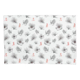 Mulan "Loyal Brave True" Flower & Spirit Pattern Pillow Case