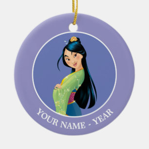 Mulan   Mulan Hands Crossed Add Your Name Ceramic Ornament