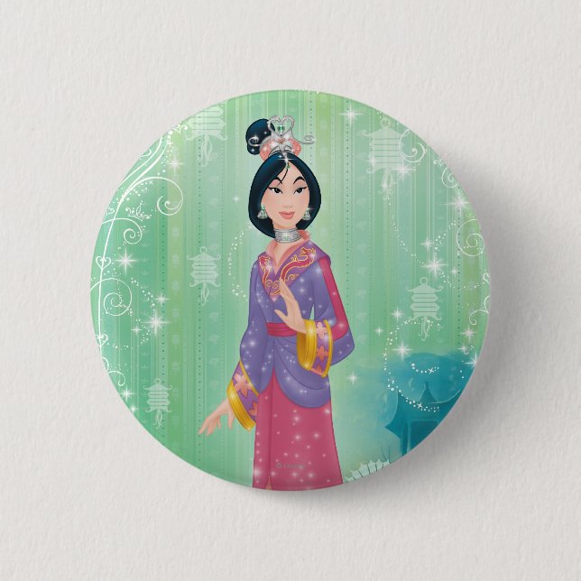Mulan Princess Pinback Button (Front)