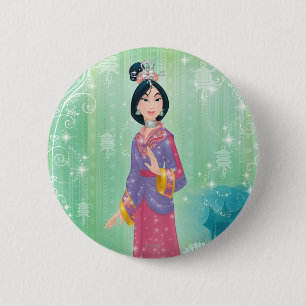 Mulan Princess Pinback Button