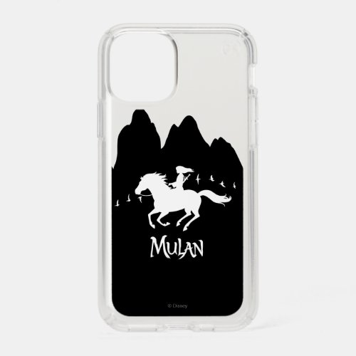 Mulan Riding Black Wind Past Mountains Silhouette Speck iPhone 11 Pro Case