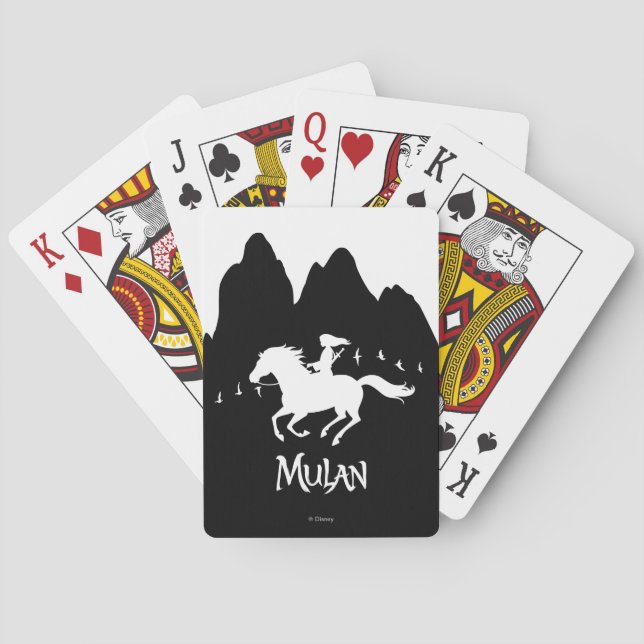 Mulan Riding Black Wind Playing Cards (Back)