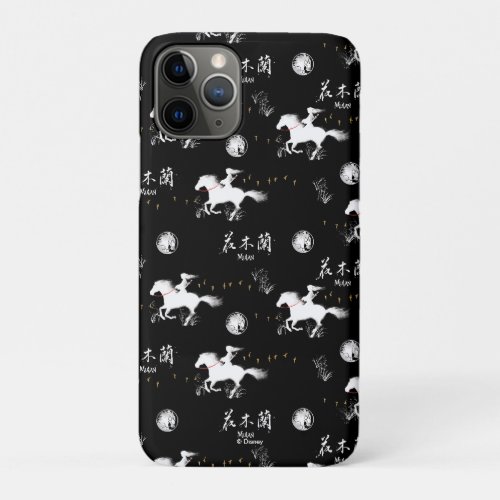 Mulan Riding Black Wind Silhouette Pattern iPhone 11 Pro Case