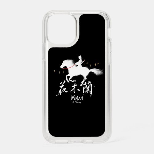 Mulan Riding Black Wind Silhouette Watercolor Speck iPhone 11 Pro Case
