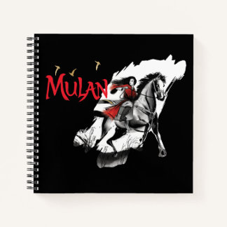Mulan Riding Black Wind Watercolor Brush Art Notebook