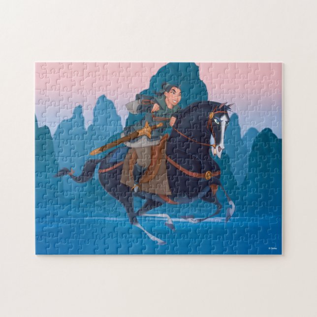Mulan Riding Her Horse to the Rescue Jigsaw Puzzle (Horizontal)
